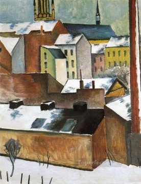  Marie Lienzo - Santa María en la nieve Marie Kirscheim Schnee Expresionista